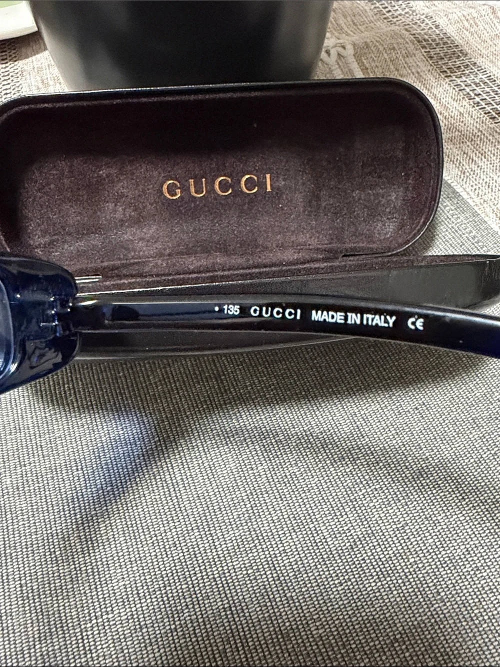 AUTHENTIC Gucci Blue Tinted Rectangular Sunglasses